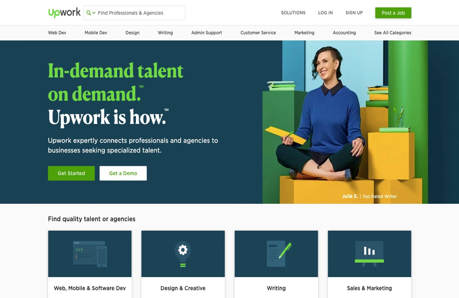 Upwork is a great work from home website.