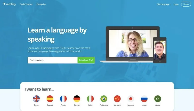 Verbling is an awesome from home website for those wanting to teach a language online.