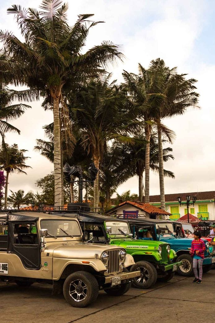 You can get around Salento, Colombia on Jeeps too.