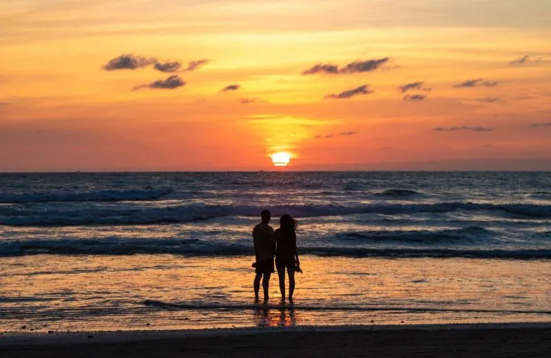 Regardless of when you visit Olon, Ecuador, you'll catch some gorgeous sunsets on the beach!