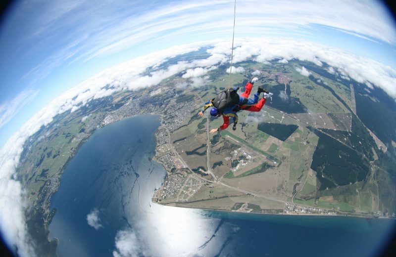 You'll be surrounded by gorgeous views when you're skydiving in New Zealand!