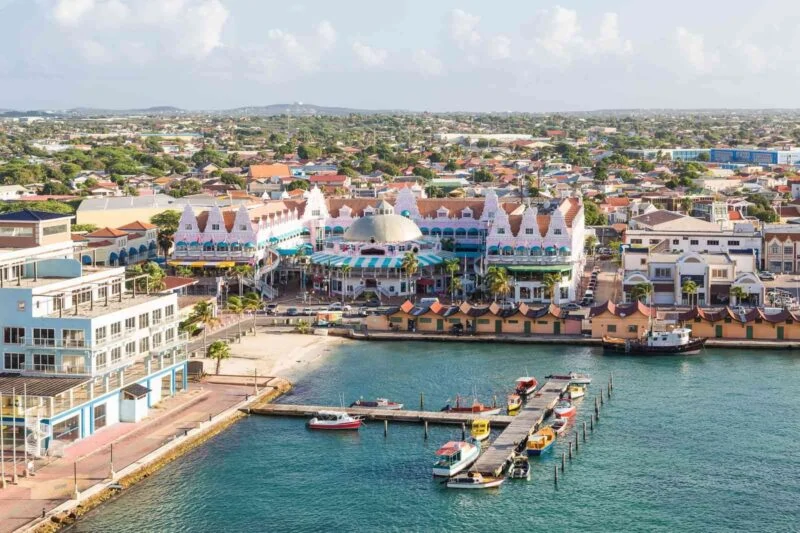 View of Aruba port area - Aruba offers a Digital Nomad Visa