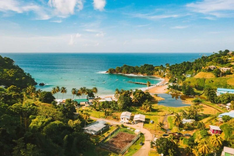 View over Barbados coastline