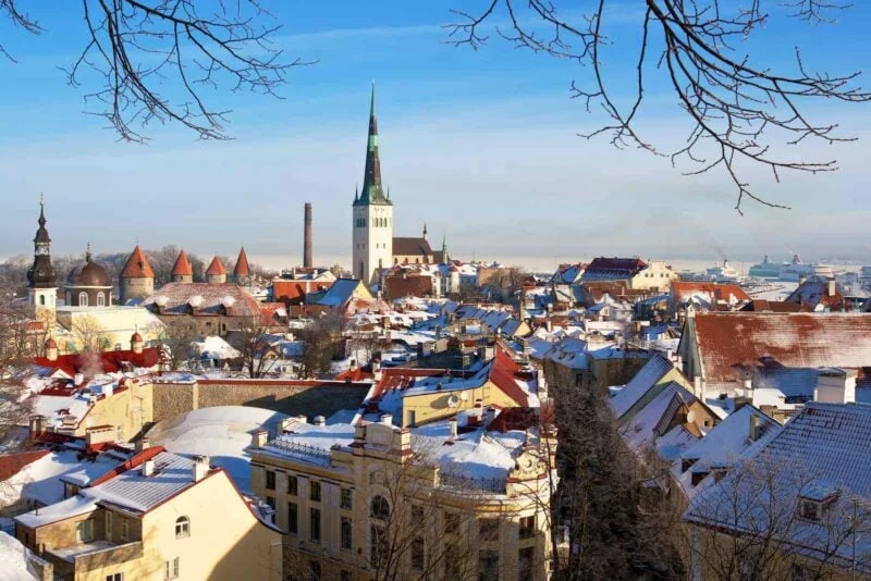 View over Tallinn's downtown in Estonia