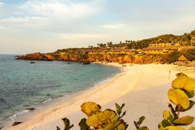 Four Seasons beach in Punta Mita at sunset, one of the best Sayulita Beaches
