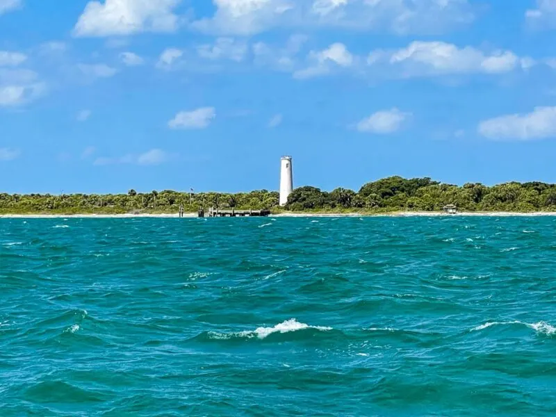 View of lighthouse at Egmont Key State Park