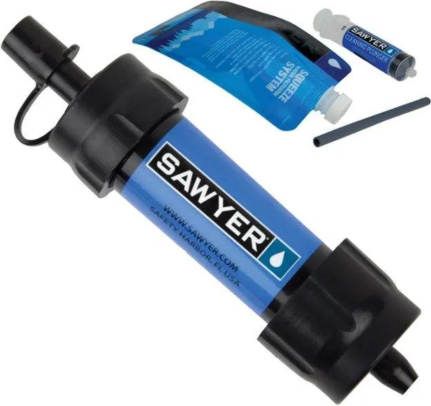 Sawyer MINI travel water filter with attachments