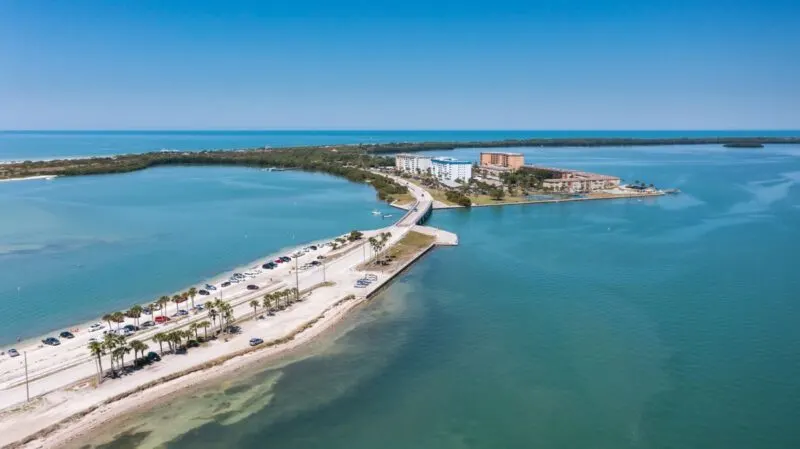 Bridge to Honeymoon Island near Tampa Florida