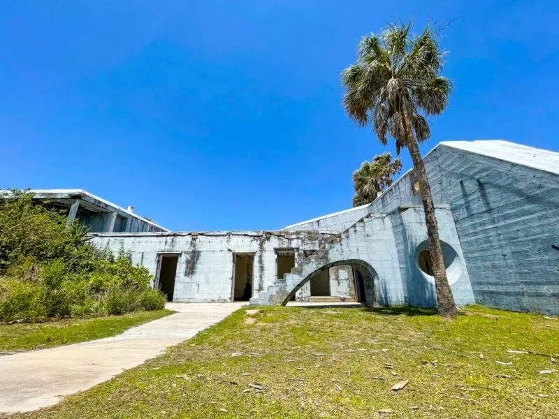 Crumbling walls of the fort at Egmont Key State Park