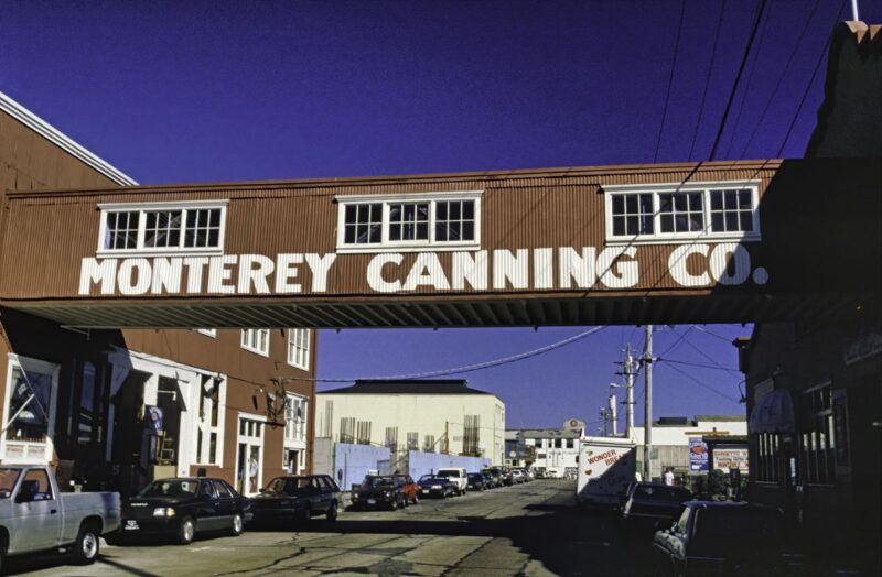 Overpass with sign for Monterey Canning Co, Cannery Row