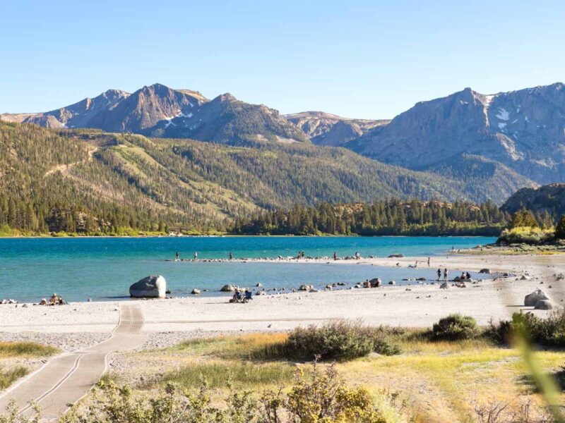 The shoreline around June Lakes, California