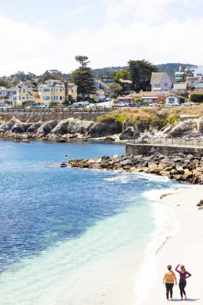 People walking on the beach in Monterey, California