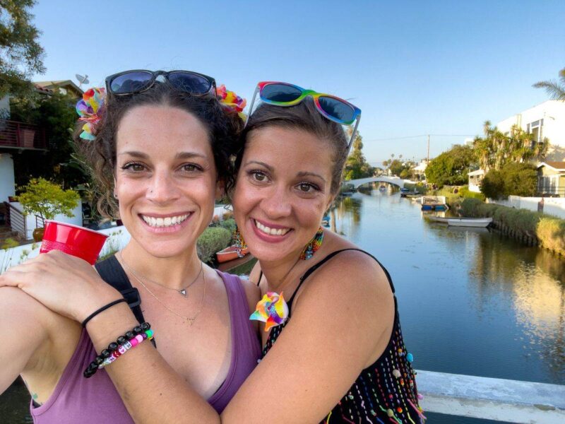 Me and Robin at the Venice Canals on our California road trip