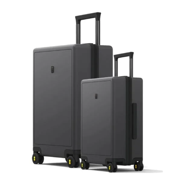 The Level8 matte hard side suitcase set is sleek and smart.