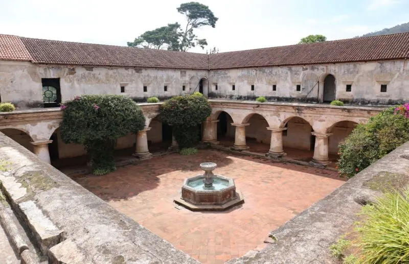 Courtyard at Convento de las Capuchinas in Antigua Guatemala