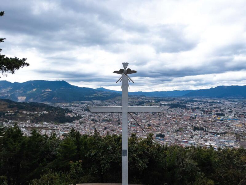 View of city from Cerro el Baul in Xela, Guatemala
