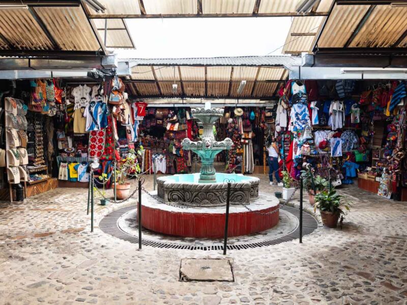 Fountain in local market in Antigua Guatemala