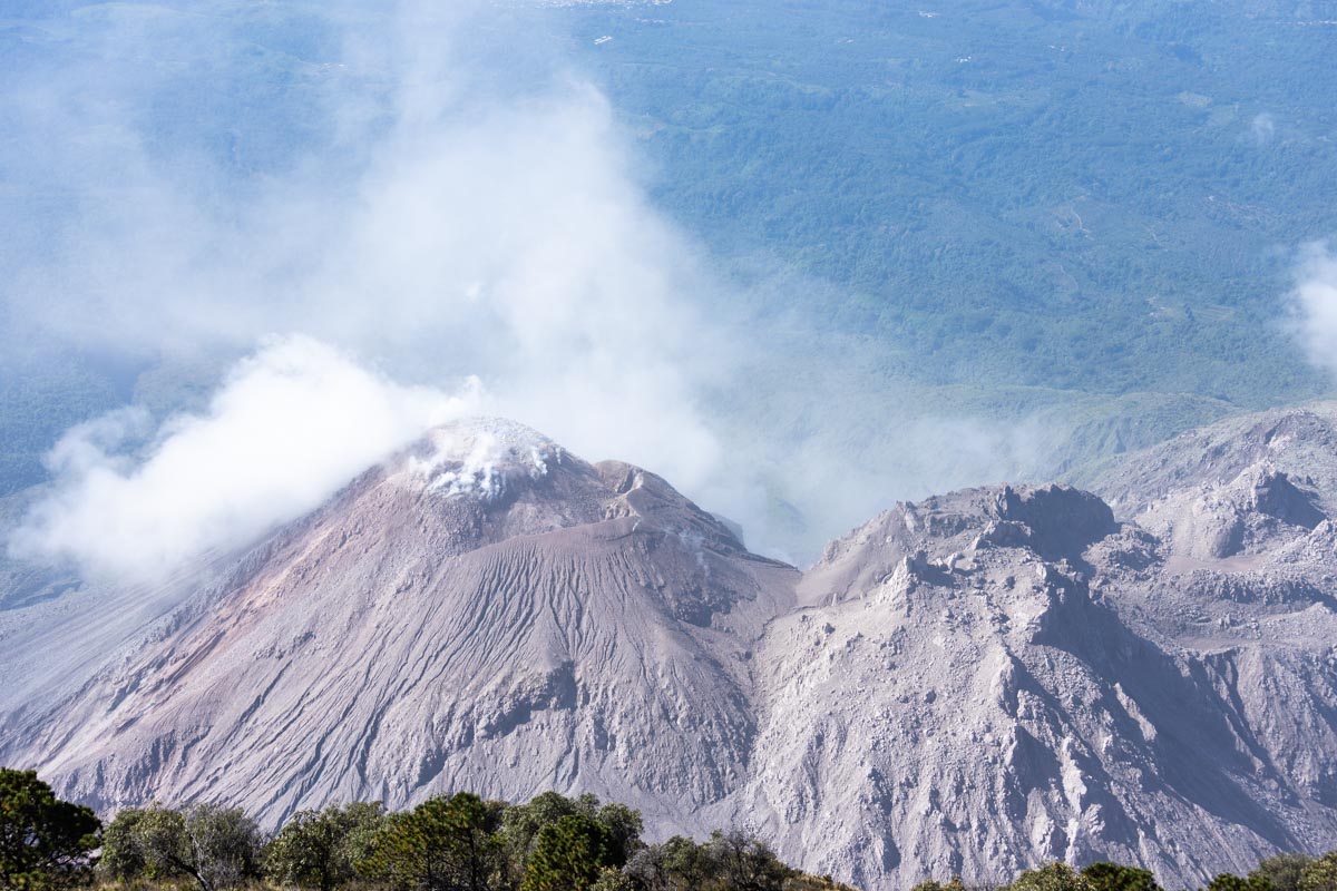 Eruption at Santiaguito volcano one of the things to do in Guatemala