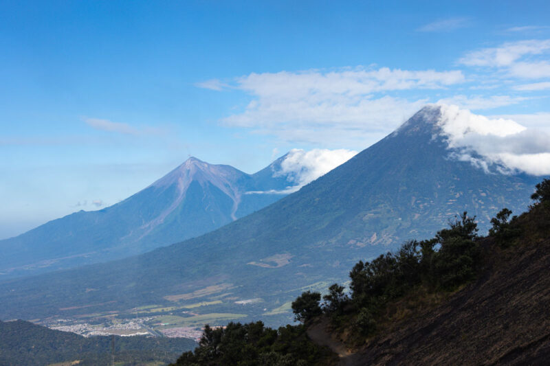 View from Pacaya volcano in Antigua, Guatemala