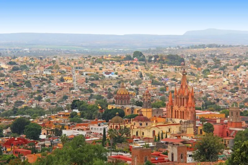 City view of San Miguel de Allende cost of living in Mexico