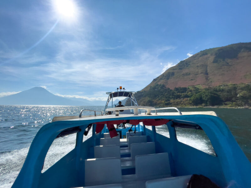 A boat ride in Panajchel is one of the popular things to do in Lake Atitlan