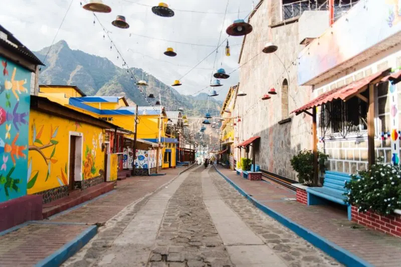 Streets in San Juan on Lake Atitlan Guatemala