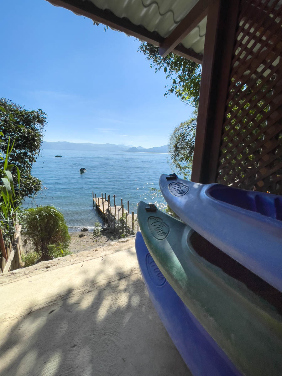 Kayak at Cerro Tzanjukil San Marcos for things to do in Lake Atitlan