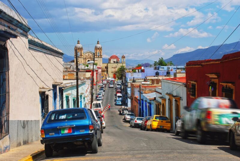 Street view of Oaxaca city cost of living in Mexico