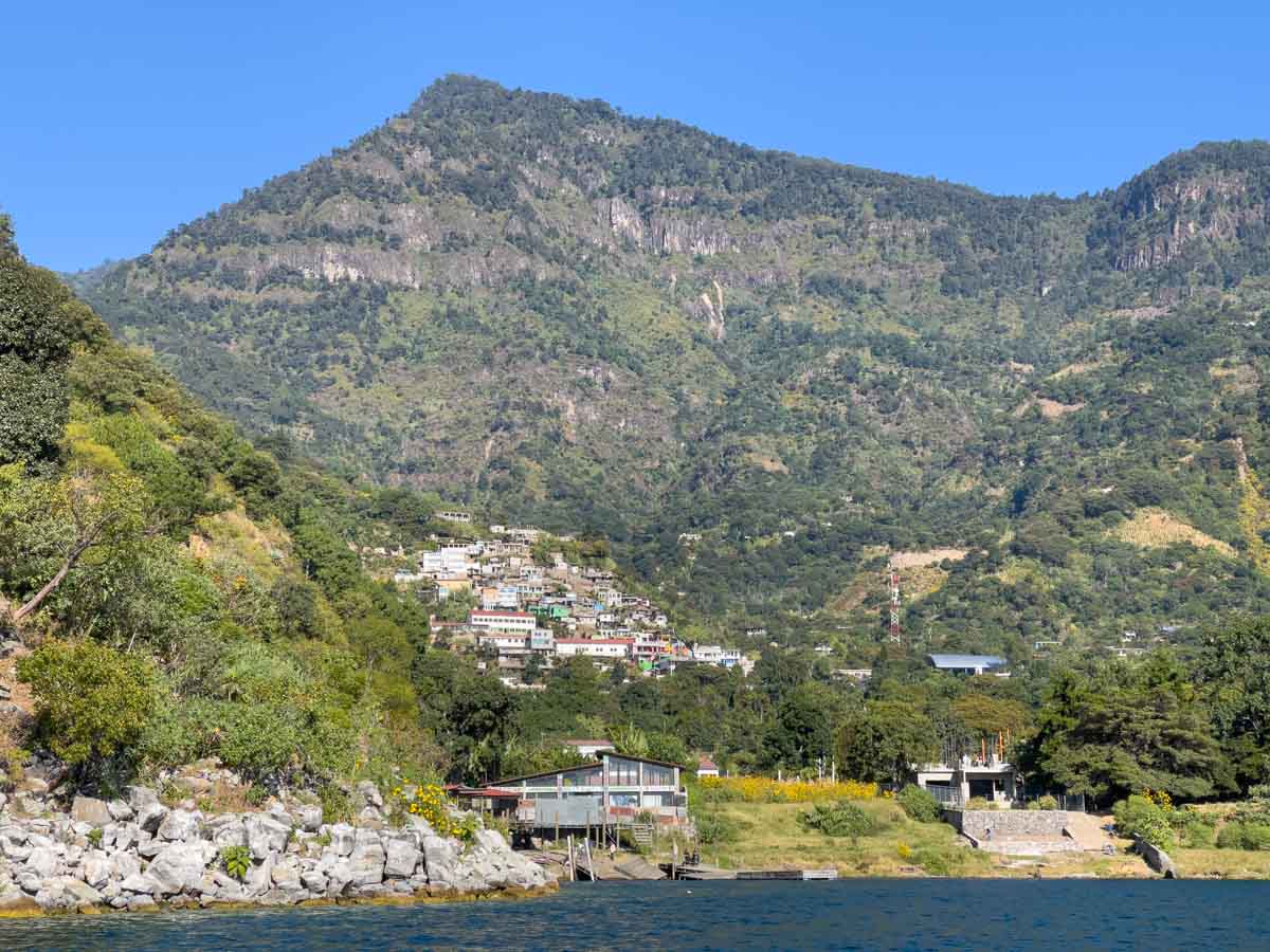 View of Tzununa on Lake Atitlan Guatemala