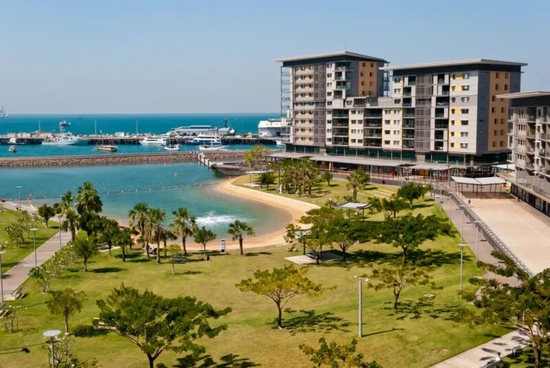 Darwin waterfront apartments on working holiday visa in Australia