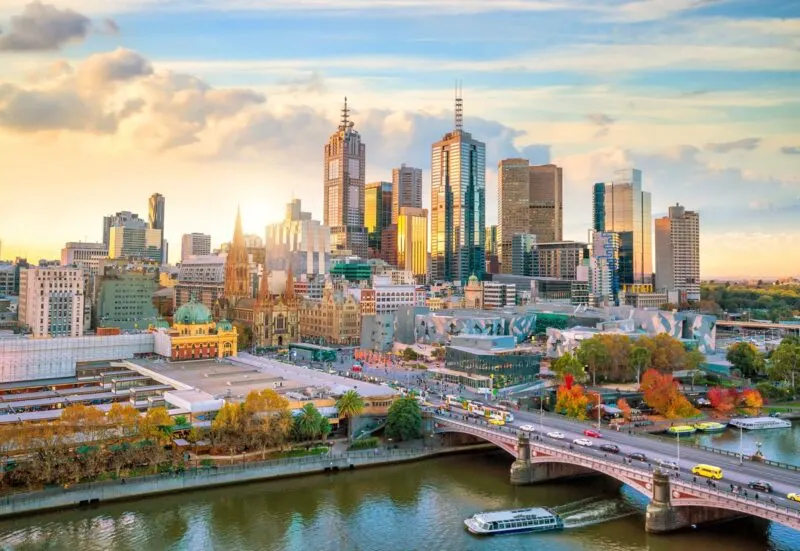 Melbourne city view on a working holiday visa in Australia