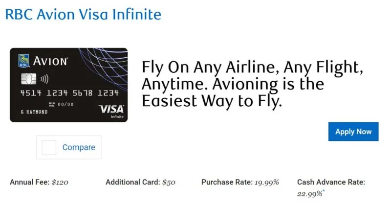 RBC Avion Visa Infinite best travel cards