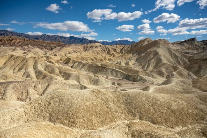 Badlands formation hikes in Death Valley
