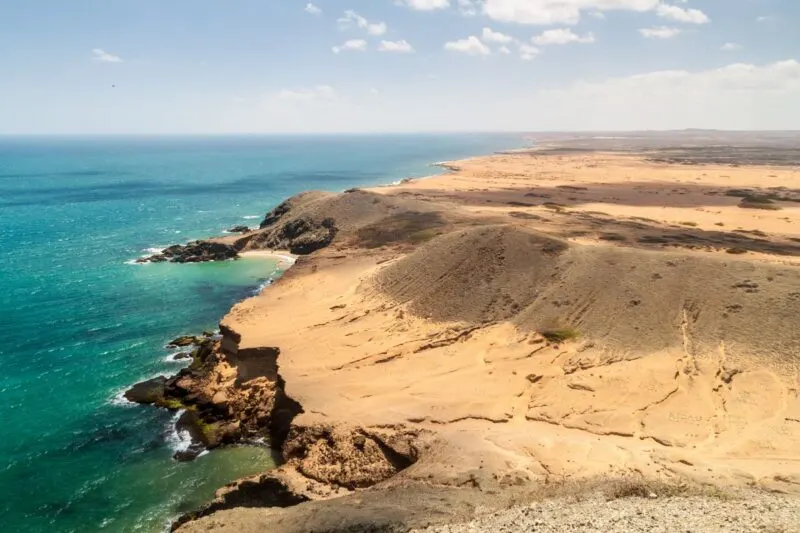 Cliffs at La Guajira Peninsula for things to do in Colombia
