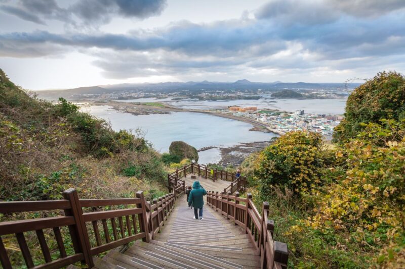 Mountain path in Jeju teaching English in South Korea
