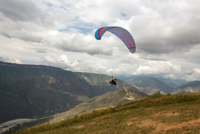 Paragliding at Chicamocha Canyon is one of the things to do in Colombia
