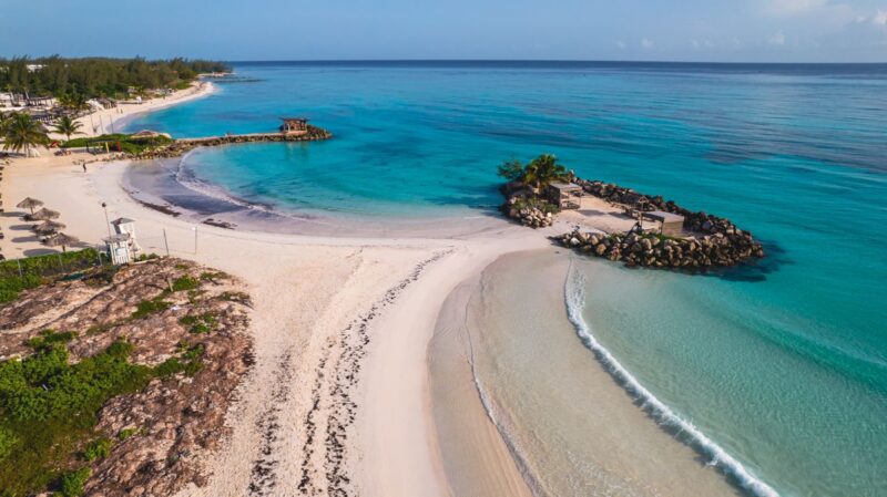 Beach at Montego Bay Jamaica Caribbean island hopping