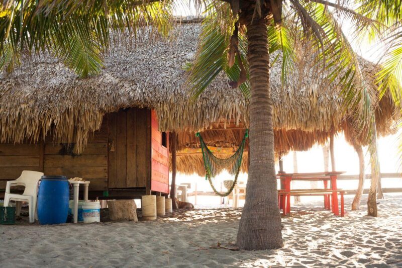 Beach hut at Boca del Cielo things to do in Chiapas