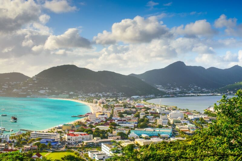 Great Salt Pond St Maarten Caribbean island hopping