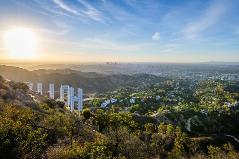 View from Hollywood Sign on a Los Angeles itinerary