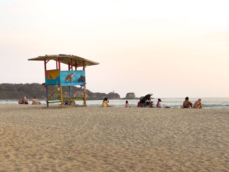 Station on La Punta beach where to stay in Puerto Escondido