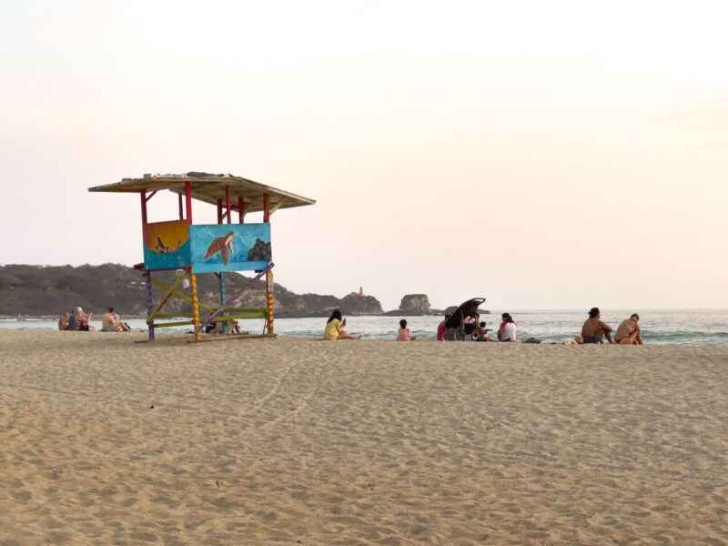 Station on La Punta beach where to stay in Puerto Escondido 