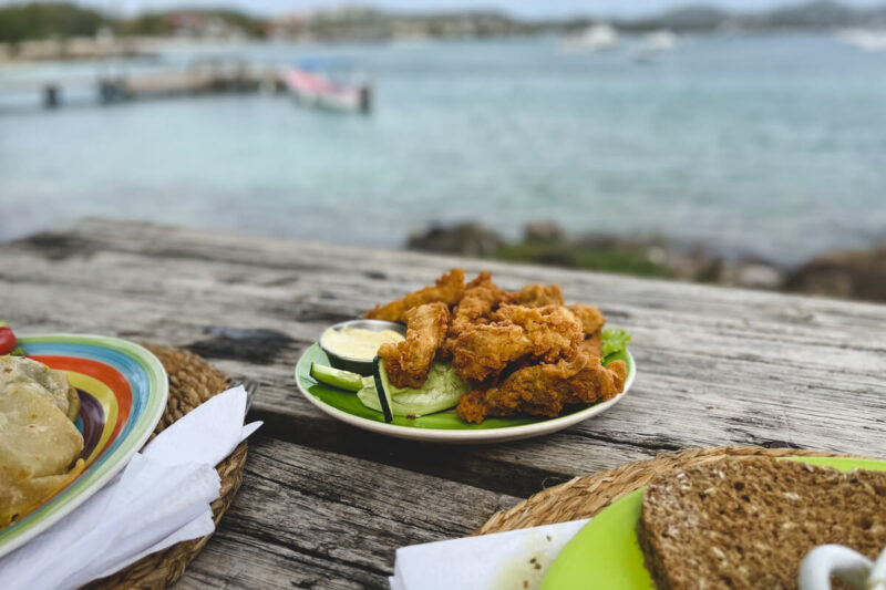 Fish sticks at Jambe de Bois Restaurant things to do in St Lucia