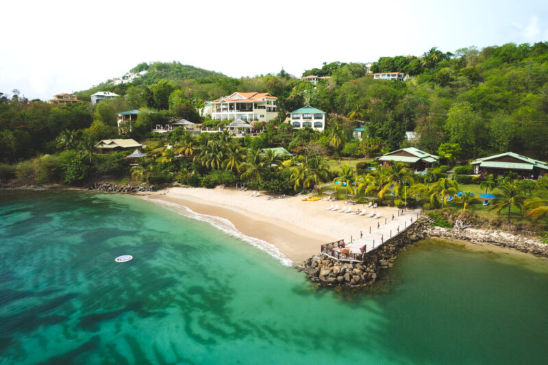 Jetty and beach at Calabash Cove things to do in St Lucia