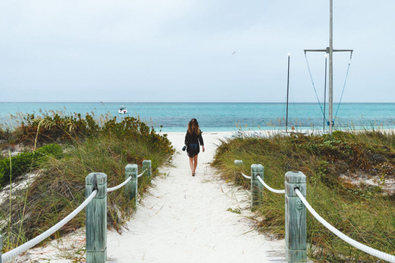 Path to Bight Beach one of the best beaches in Turks and Caicos