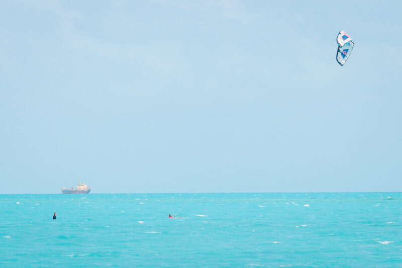 Kiteboarding on Long Beach things to do in Turks and Caicos