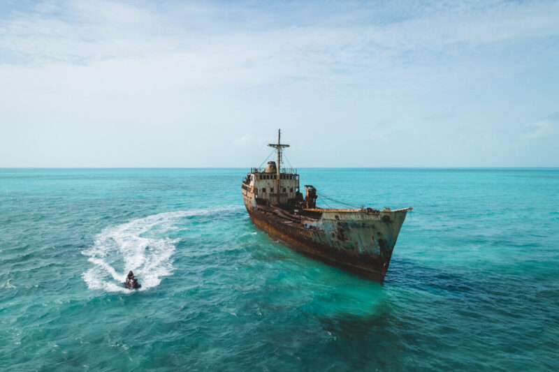 Jet ski at La Famille Shipwreck things to do in Turks and Caicos