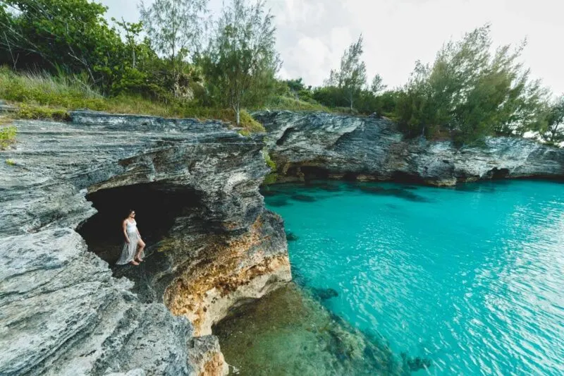 Sea caves at Admiralty House Park things to do in Bermuda