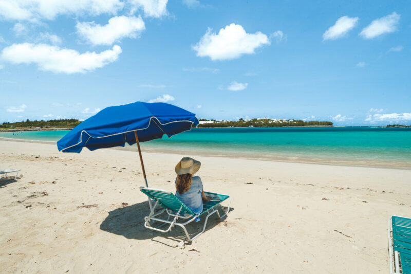 Woman on Clearwater Beach things to do in Bermuda