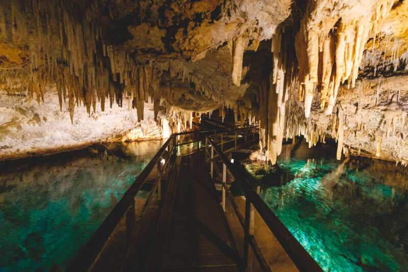 Walkway through Crystal Caves things to do in Bermuda